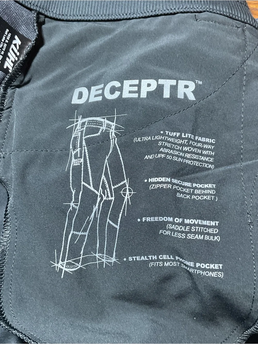 Kuhl Deceptr Pants Mens 34x32 Fits 34x31 Dark Grey Outdoor Performance Stretch